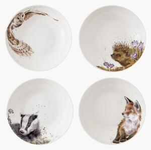Set di 4 ciotole per pasta in Fine Bone China Worcester