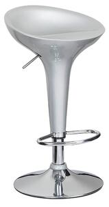 Sgabello con Alzata a Gas e Seduta Girevole in ABS Motti Boston Silver Lucido