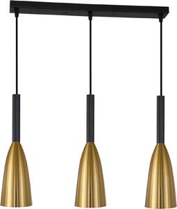 Lampadario a sospensione Solin, 3 attacchi E27, colore oro, modello LP-181/3L, linea Light Prestige