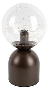 Lampada da tavolo Hotel Chic bronzo scuro con vetro trasparente incl. cavo E27 - Pallon Trend