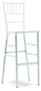 Sgabello Altro da Bar in Policarbonato Chiavari Bianco