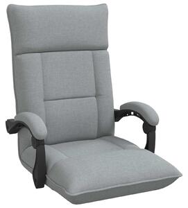 VidaXL Poltrona reclinabile in tessuto grigio chiaro