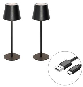 Lampada Da Tavolo Classica Beliani In Porcellana Bianca E Blu Con Paralume In Lino, 54 Cm, 60W, IP20 - 2