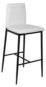 Sgabello Minimal in Metallo 101,5x46x41,5 cm Nero e Bianco