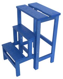 Sgabello Scaletta 60x40x46 cm in Legno Azzurro