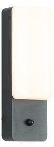 Applique da esterno nera con sensore crepuscolare con LED incl. - Shift