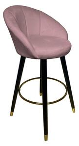 Sgabello Bar Prague Rosa 55x56x104 cm Legno e Spugna Rosa Nero e Oro