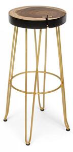 Sgabello Bar Rakel Oro in Legno