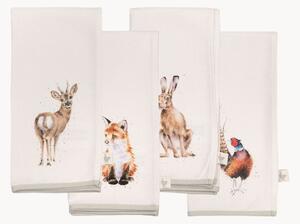 Set di 4 tovaglioli in cotone Woodland