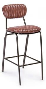 Sgabello Bar Debbie Arancio Sc Vintage Imbottito in Similpelle