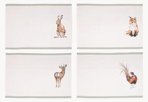 Set di 4 tovagliette in cotone Woodland