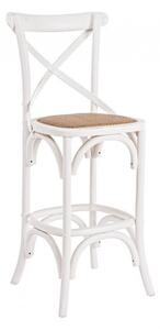 Sgabello Bar Cross Bianco in Legno