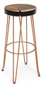 Sgabello Bar Rakel Rame in Legno