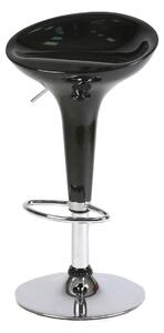 Sgabello da Bar in Abs Nero Ed Acciaio Tosini Hc 148K