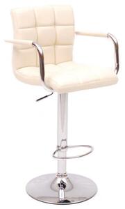 Sgabello Bar in Similpelle Quadro Crema