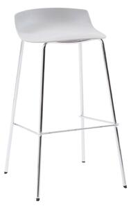 Sgabello da Bar 39x45x78 cm in Polipropilene Oxford Grigio