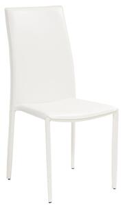 Sedia Imbottita 52x44x91 cm in Similcuoio Dedis Bianco