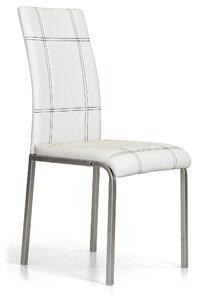 Sedia imbottita 42x53x94 cm in Similpelle Kade Bianca