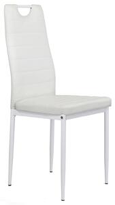 Sedia imbottita 40,5x42,5x96 cm in Similpelle Lola Bianca
