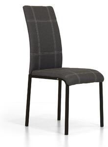 Sedia imbottita 42x53x94 cm in Similpelle Kade Grigia