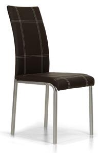Sedia imbottita 42x53x94 cm in Similpelle Kade Caffè