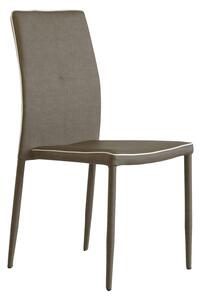 Sedia Imbottita 52x44x91 cm in Similpelle Galaxi Tartufo