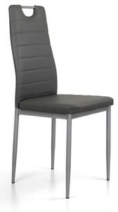 Sedia imbottita 40,5x42,5x96 cm in Similpelle Lola Grigia