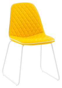 Sedia Imbottita 45,5x55x83 cm in Similpelle Trapuntato Brenda Gialla