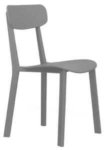 Sedia 81x45x39 cm in Polipropilene Chapeau Grigia