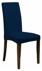 Set 2 Coprisedie con Schienale Elasticizzati in Poliestere Blu Scuro