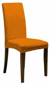 Set 2 Coprisedie con Schienale Elasticizzati in Poliestere Arancio