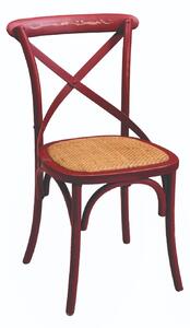 Sedia in Legno 51x55H46,5/89cm Rosso Antico
