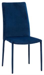 Sedia Imbottita 58x44x97 cm in Tessuto Vellutato Dedis Plus Blu Cobalto