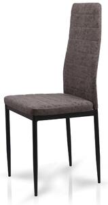 Sedia Imbottita 40x47x96 cm in Similpelle Queen Tortora Meccanico
