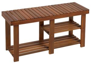 Panchina Ingresso Scarpiera in Legno 87x28x45 cm