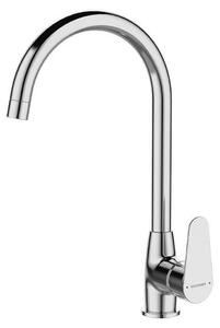 Miscelatore per lavello Fresno con bocca girevole "U", cromato, monocomando, codice BQF_068D