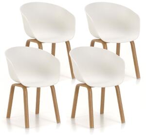 Set 4 Sedie 58x51x78 cm in Polipropilene Bianco