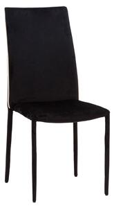 Sedia Imbottita 58x44x97 cm in Tessuto Vellutato Dedis Plus Nera