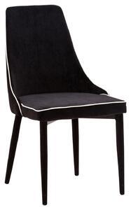 Sedia Imbottita 47x57x88 cm in Tessuto Vellutato New Plana Plus Nera