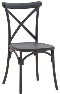 Sedia 90x43x43 cm in Polipropilene Retrò Cenere