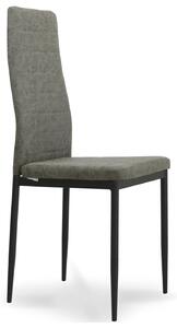 Sedia Imbottita 40x47x96 cm in Similpelle Queen Grigio Meccanico