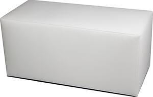 Panca in Similpelle 90x42x44 cm Avalli Bianca