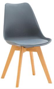 Sedia 45x55x88 cm in Poliuretano e Legno Isla Cenere