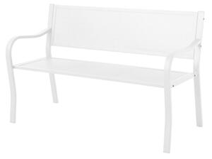 Panca 2 Posti 128x53x80 cm in Ferro Vorghini Lazise Bianca