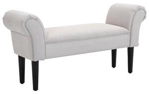 Panca Fondo Letto 102x31x51 cm in Tessuto Flanella Grigia
