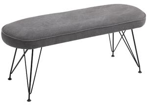 Panca Ingresso 106x35x45 cm in Lino Grigio