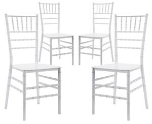 Set 4 Sedie 90,5x40x5x40 cm in Polipropilene Bianco