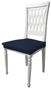 Set 2 Coprisedie Elasticizzati in Poliestere Fashion Blu Scuro