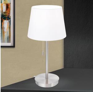 Orion LA 4-1205/1 - Lampada da tavolo con porta USB LUDWIG 1xE27/40W/230V bianco/cromo