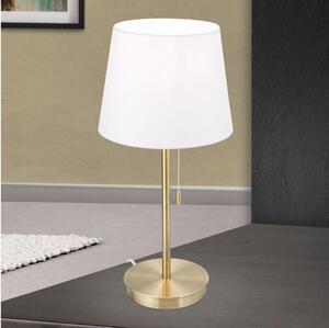 Orion LA 4-1205/1 - Lampada da tavolo con porta USB LUDWIG 1xE27/40W/230V bianco/oro